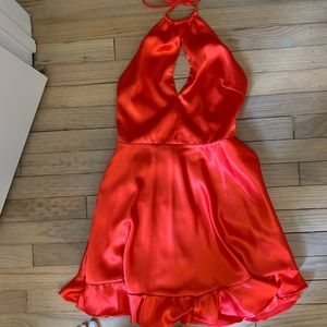 Brand new satin halter dress